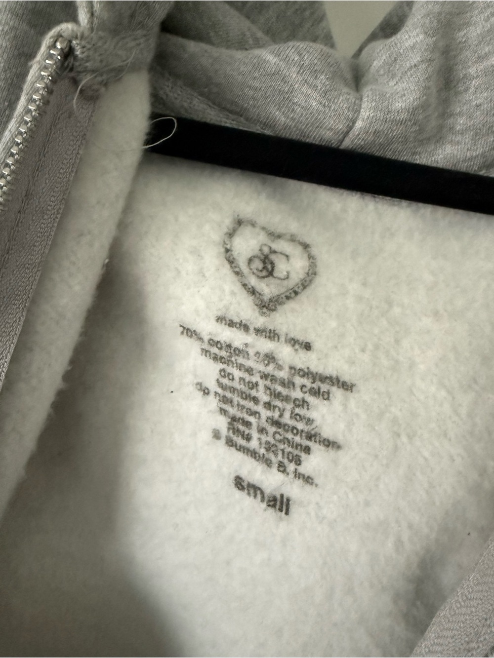 Sabrina Carpenter Gray Zip-Up Hoodie - Picture 2 of 4